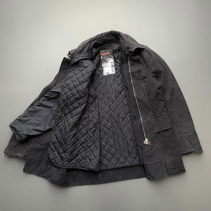 Prada Sport Dark Grey 00s Canvas Cotton Liner Field Jacket | Medium, Grey
