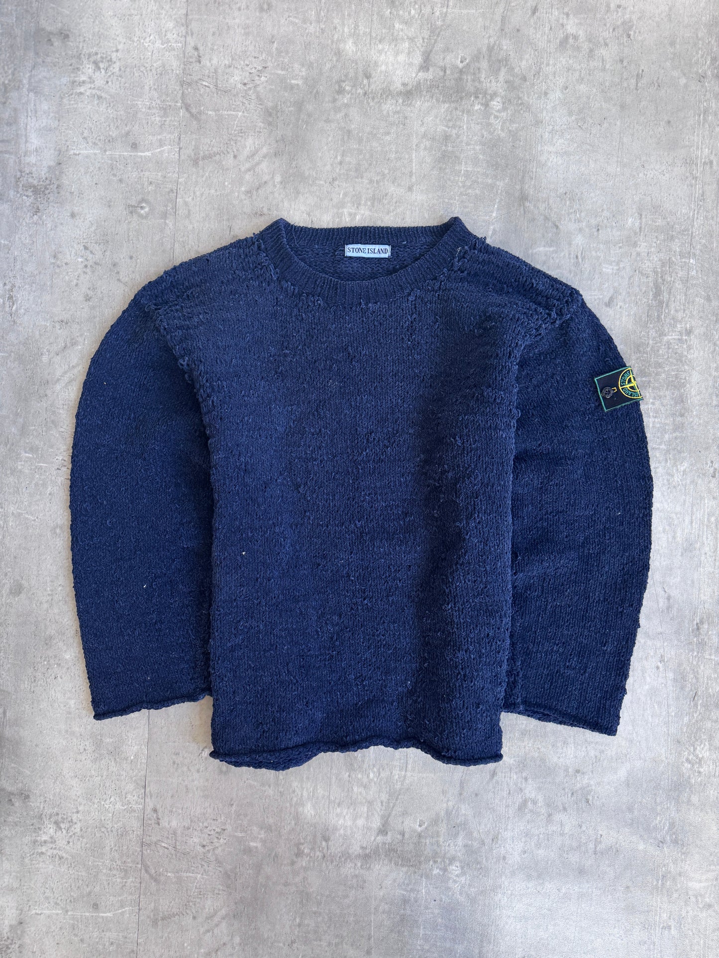 A/W 1994 Stone Island Navy Chenille Knit