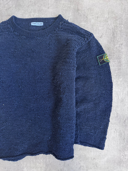 A/W 1994 Stone Island Navy Chenille Knit