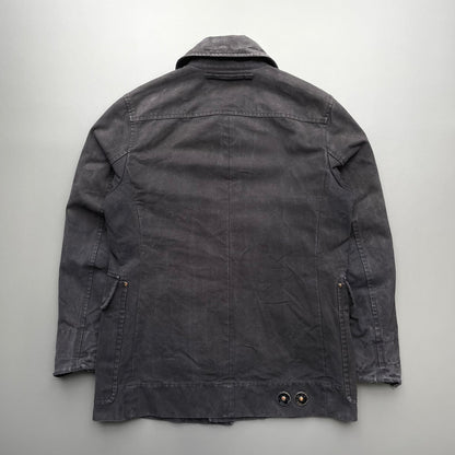 Prada Sport Dark Grey 00s Canvas Cotton Liner Field Jacket | Medium, Grey