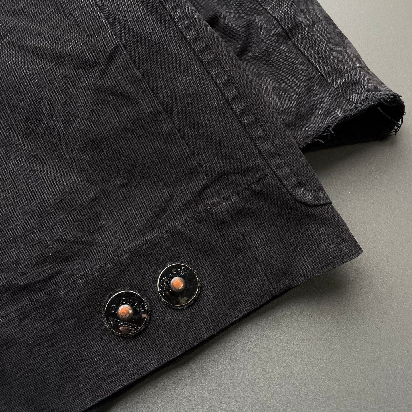 Prada Sport Dark Grey 00s Canvas Cotton Liner Field Jacket | Medium, Grey