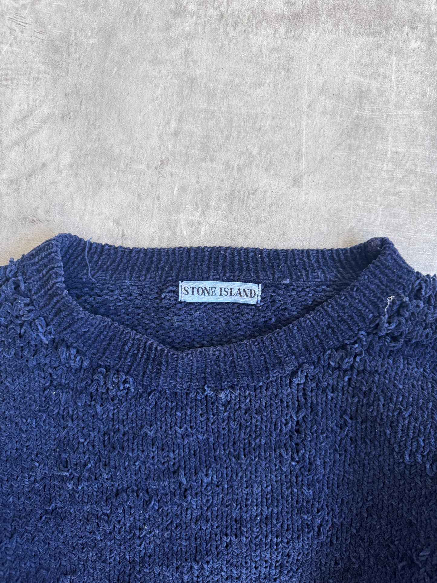 A/W 1994 Stone Island Navy Chenille Knit