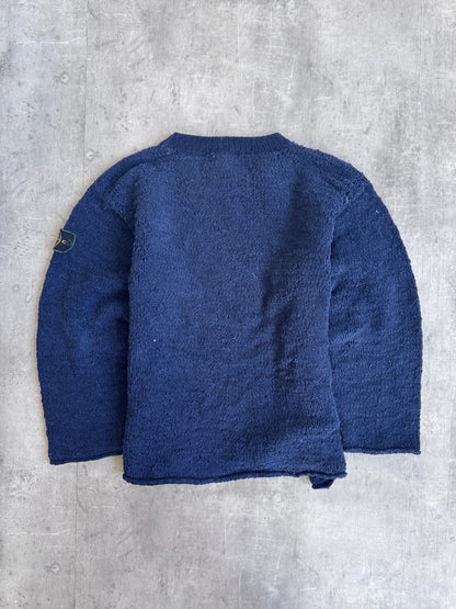 A/W 1994 Stone Island Navy Chenille Knit