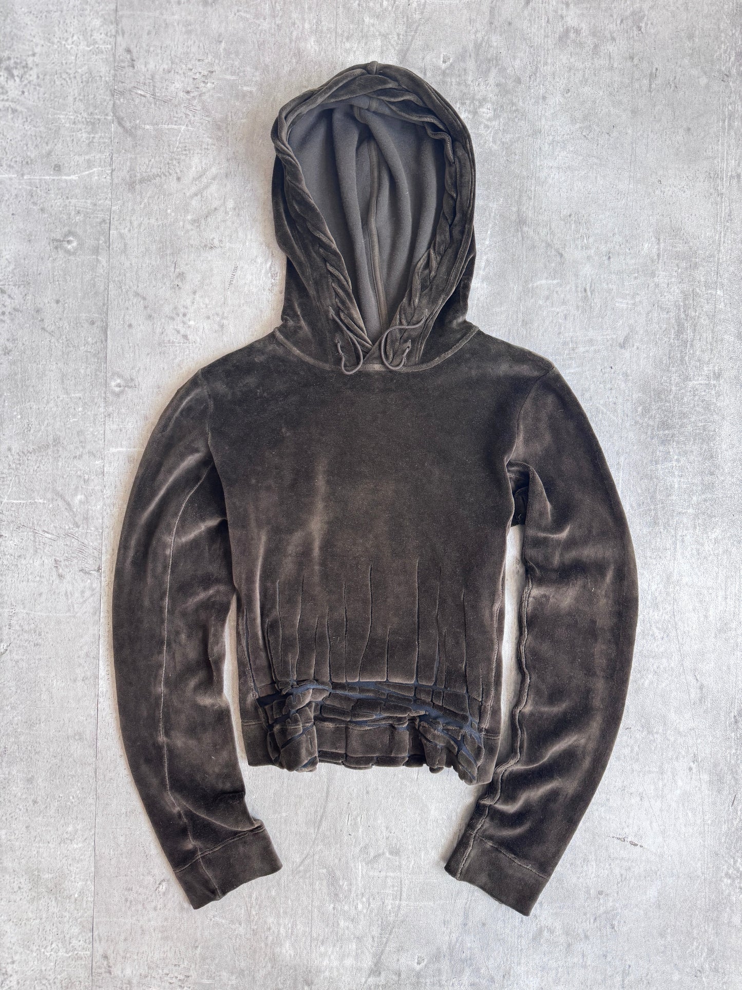 A/W 2005 C.P. Donna Brown Velour Hoodie