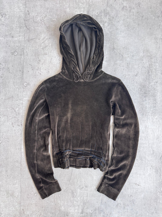 A/W 2005 C.P. Donna Brown Velour Hoodie