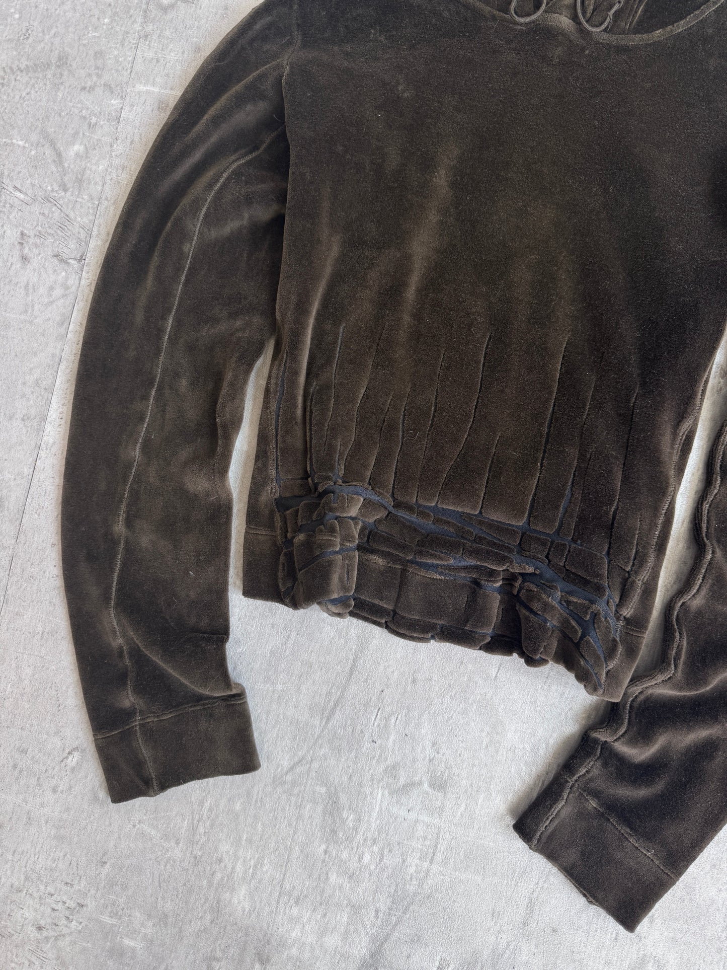 A/W 2005 C.P. Donna Brown Velour Hoodie