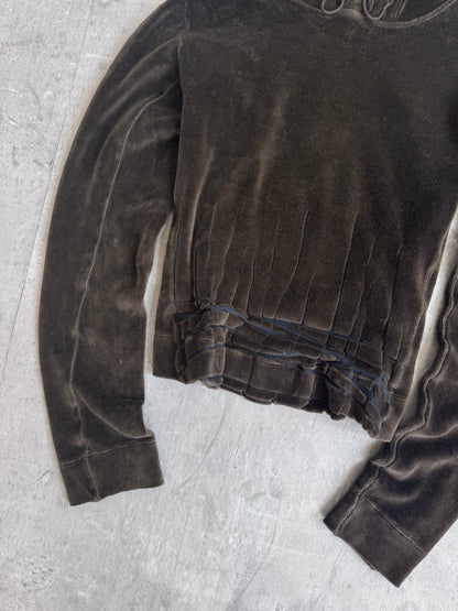 A/W 2005 C.P. Donna Brown Velour Hoodie