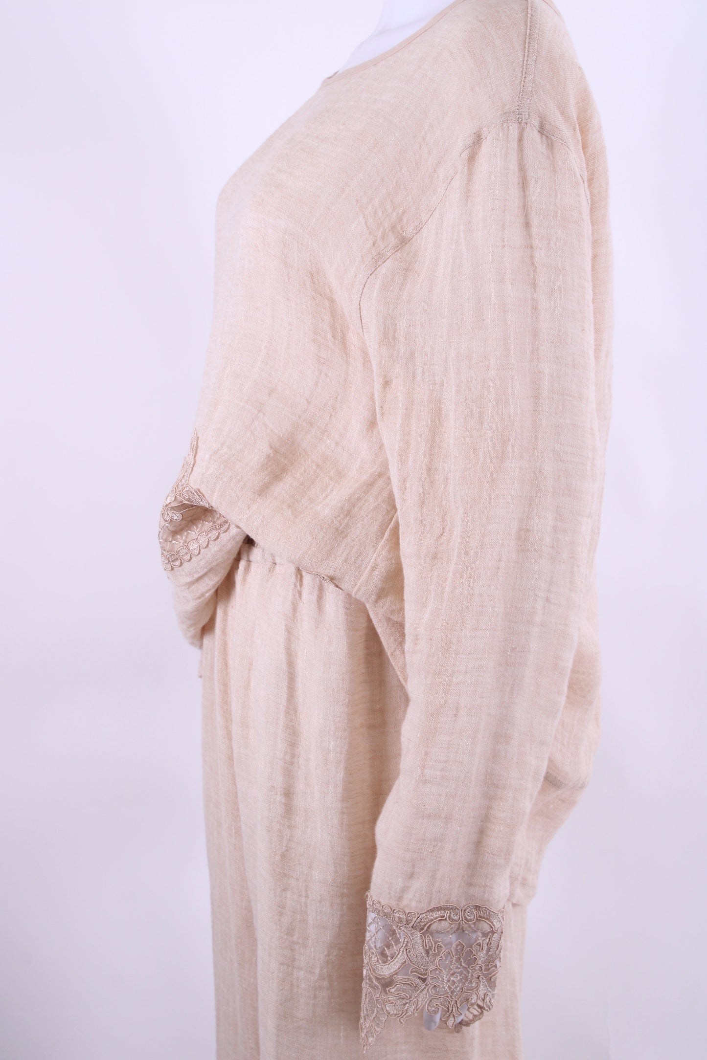 Maurizio Lace Trim Top/Trouser Co-ord Beige M | O/S, Beige