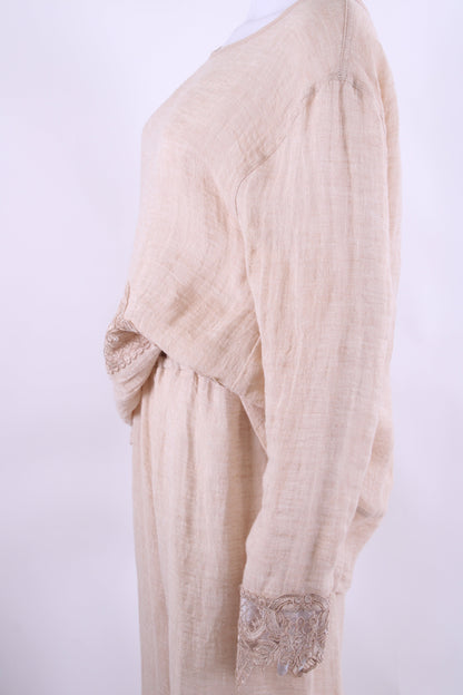 Maurizio Lace Trim Top/Trouser Co-ord Beige M | O/S, Beige