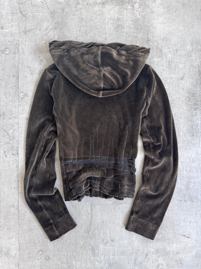 A/W 2005 C.P. Donna Brown Velour Hoodie