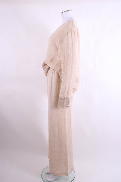 Maurizio Lace Trim Top/Trouser Co-ord Beige M | O/S, Beige