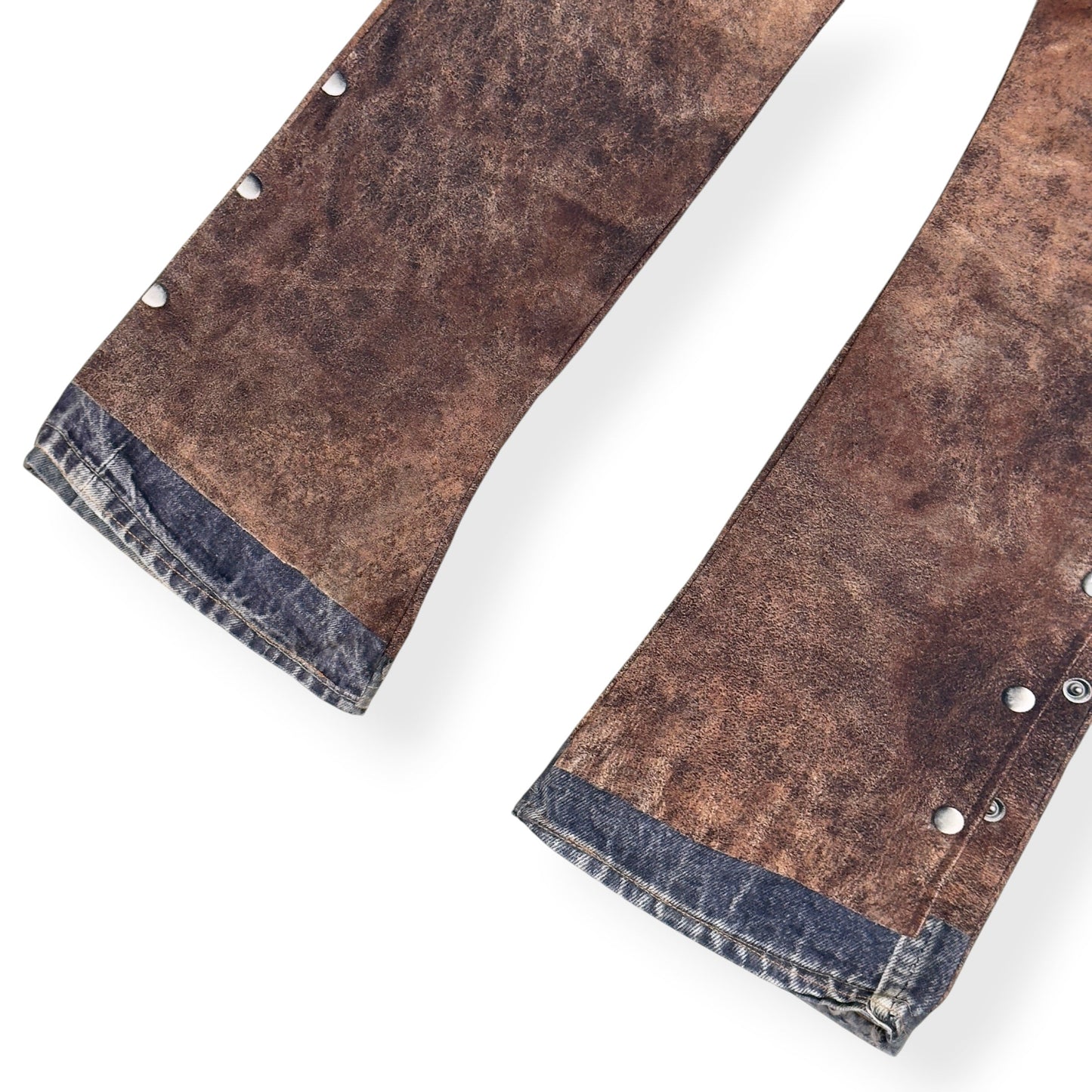 ACNE STUDIOS PRINTED CHAPS JEANS BLUE / BROWN 50 / M | Medium, Blue