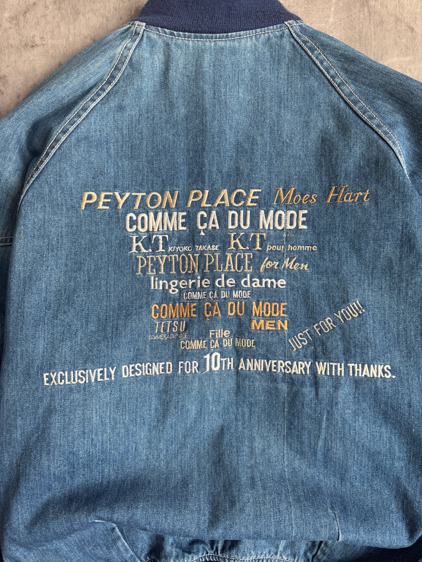 PPFM Embroidered Denim Bomber