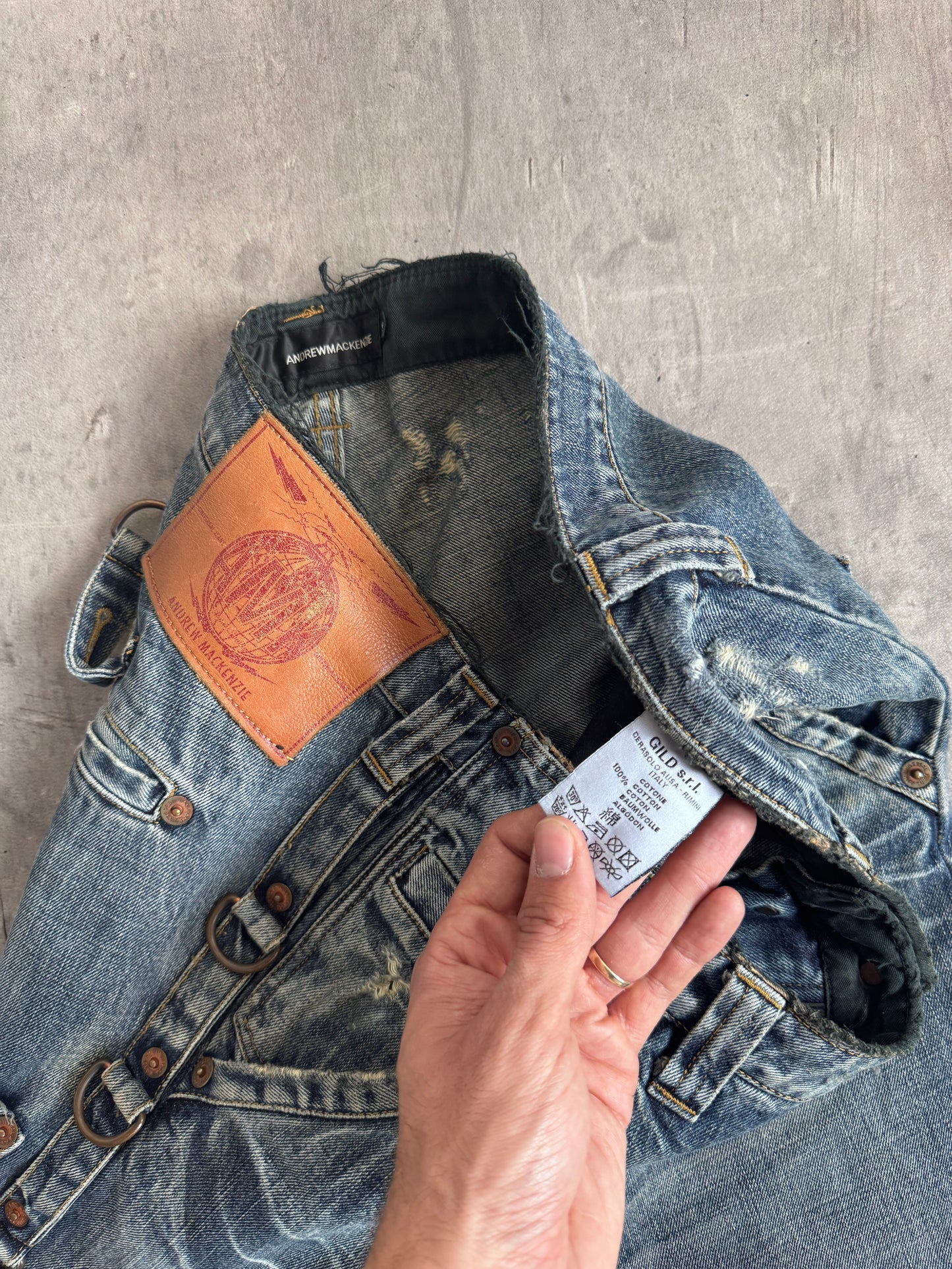 Andrew Mackenzie Distressed Denim Jeans