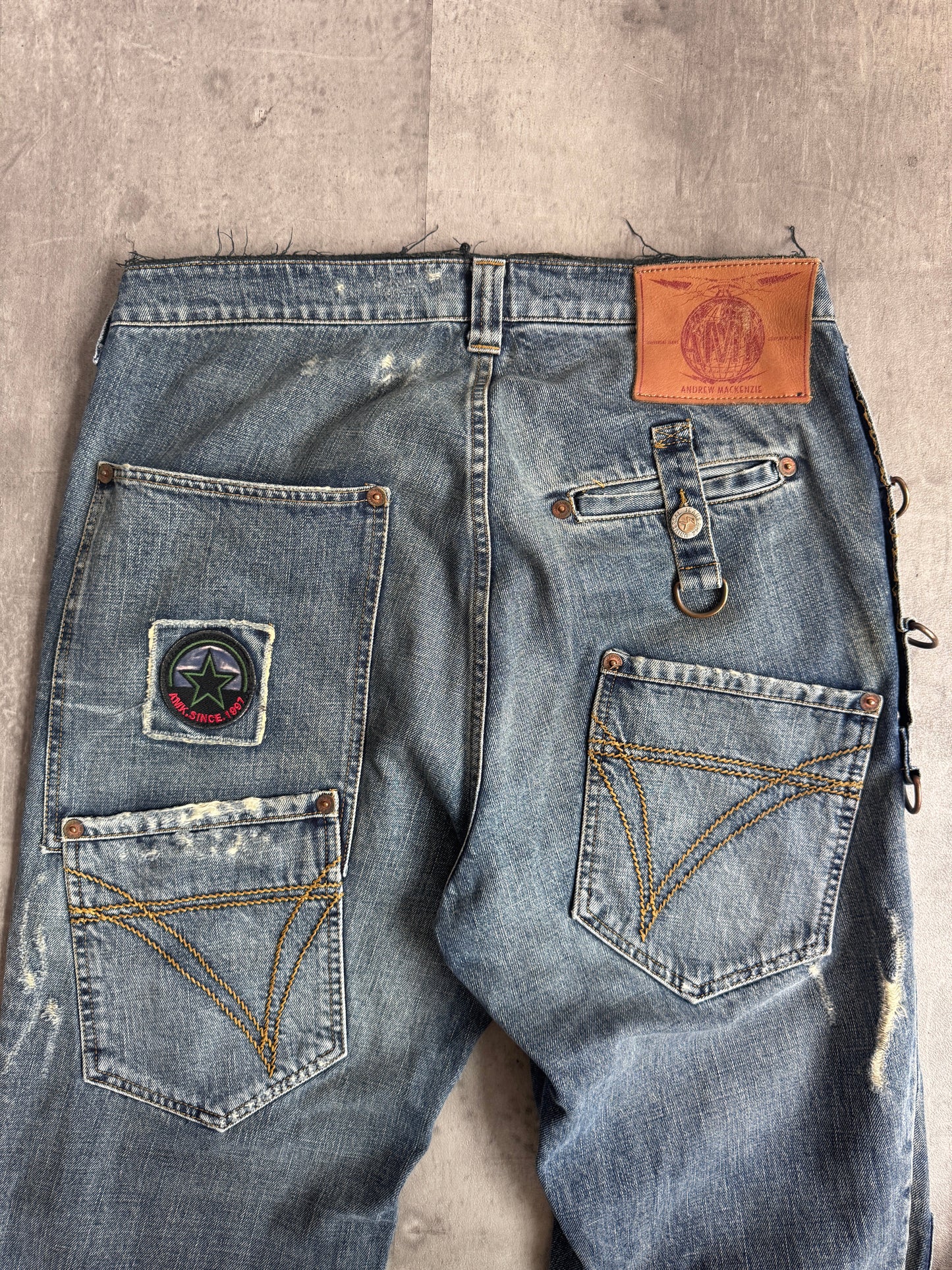 Andrew Mackenzie Distressed Denim Jeans