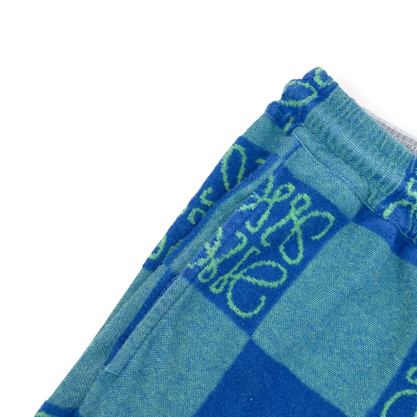 LOEWE X PAULA'S IBIZA ANAGRAM CHECKERBOARD SHORTS BLUE XXL | XXL, Blue