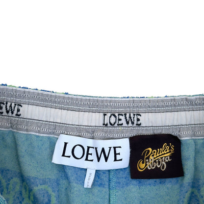 LOEWE X PAULA'S IBIZA ANAGRAM CHECKERBOARD SHORTS BLUE XXL | XXL, Blue