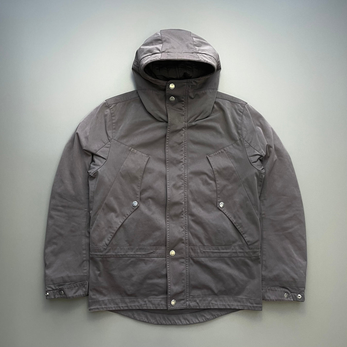 C.P. Company Grey AW09 Brushed-Feel Padded Hooded Jacket | Medium, Grey