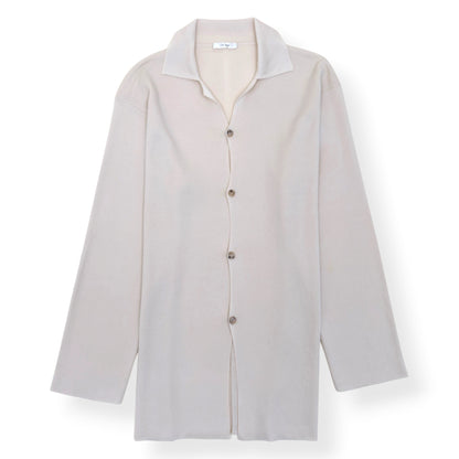 THE ROW CASHMERE OPEN COLLAR BUTTON CARDIGAN CREAM M | Medium, Cream