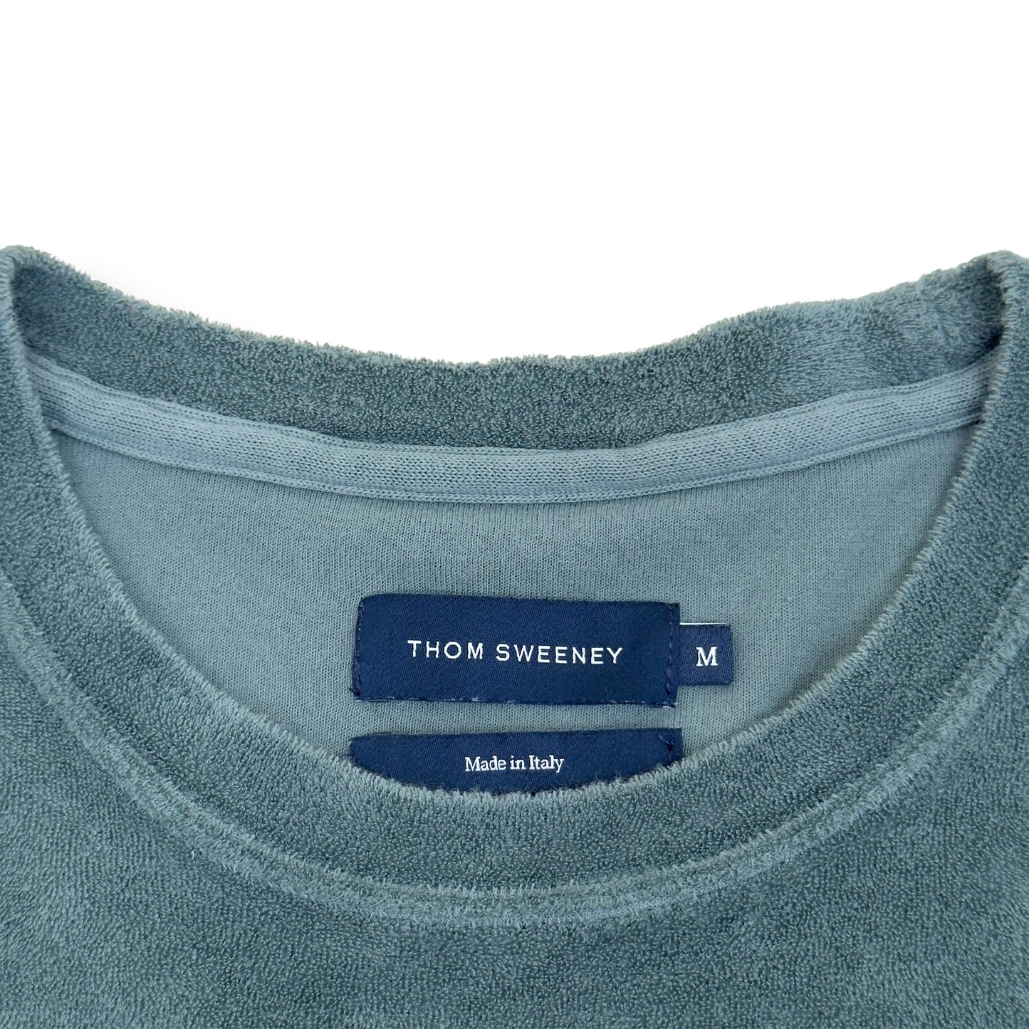 THOM SWEENEY TERRY COTTON POCKET T-SHIRT GREEN M | Medium, Green