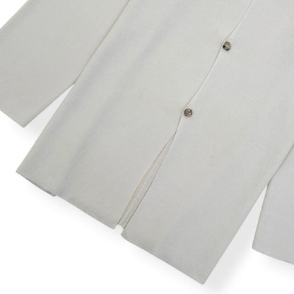 THE ROW CASHMERE OPEN COLLAR BUTTON CARDIGAN CREAM M | Medium, Cream