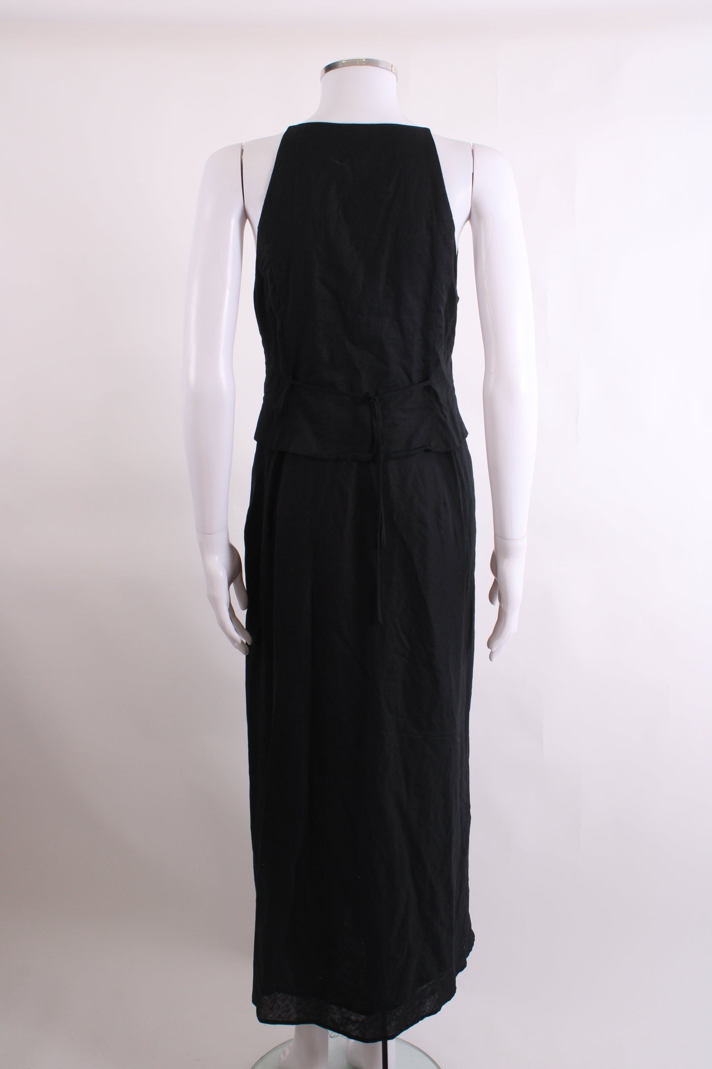Rixo S/S Waistcoat Dress Black 10 | O/S, Black