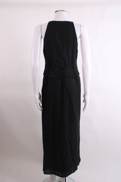 Rixo S/S Waistcoat Dress Black 10 | O/S, Black