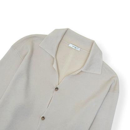 THE ROW CASHMERE OPEN COLLAR BUTTON CARDIGAN CREAM M | Medium, Cream