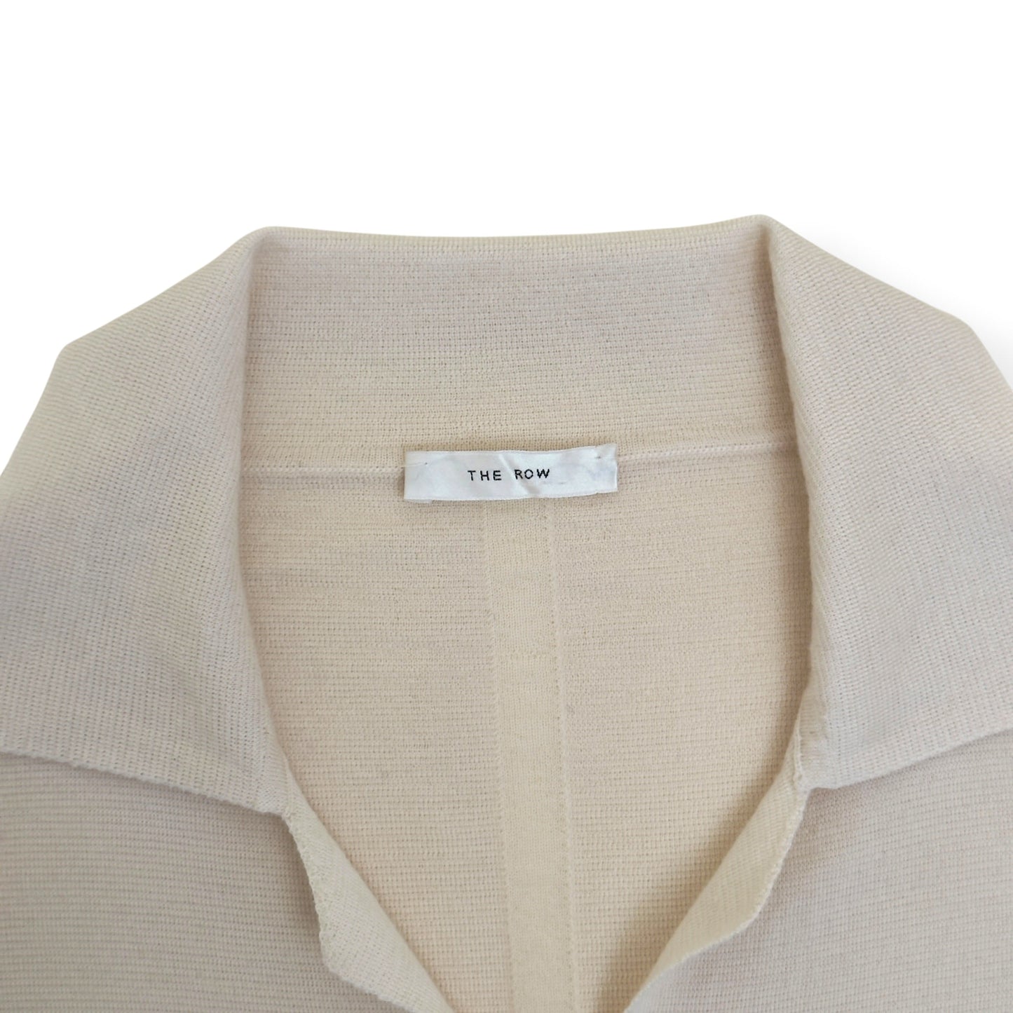 THE ROW CASHMERE OPEN COLLAR BUTTON CARDIGAN CREAM M | Medium, Cream