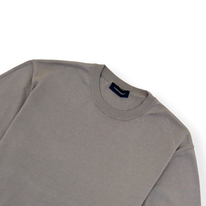 THOM SWEENEY KNITTED COTTON T-SHIRT TAUPE L | Large, Taupe