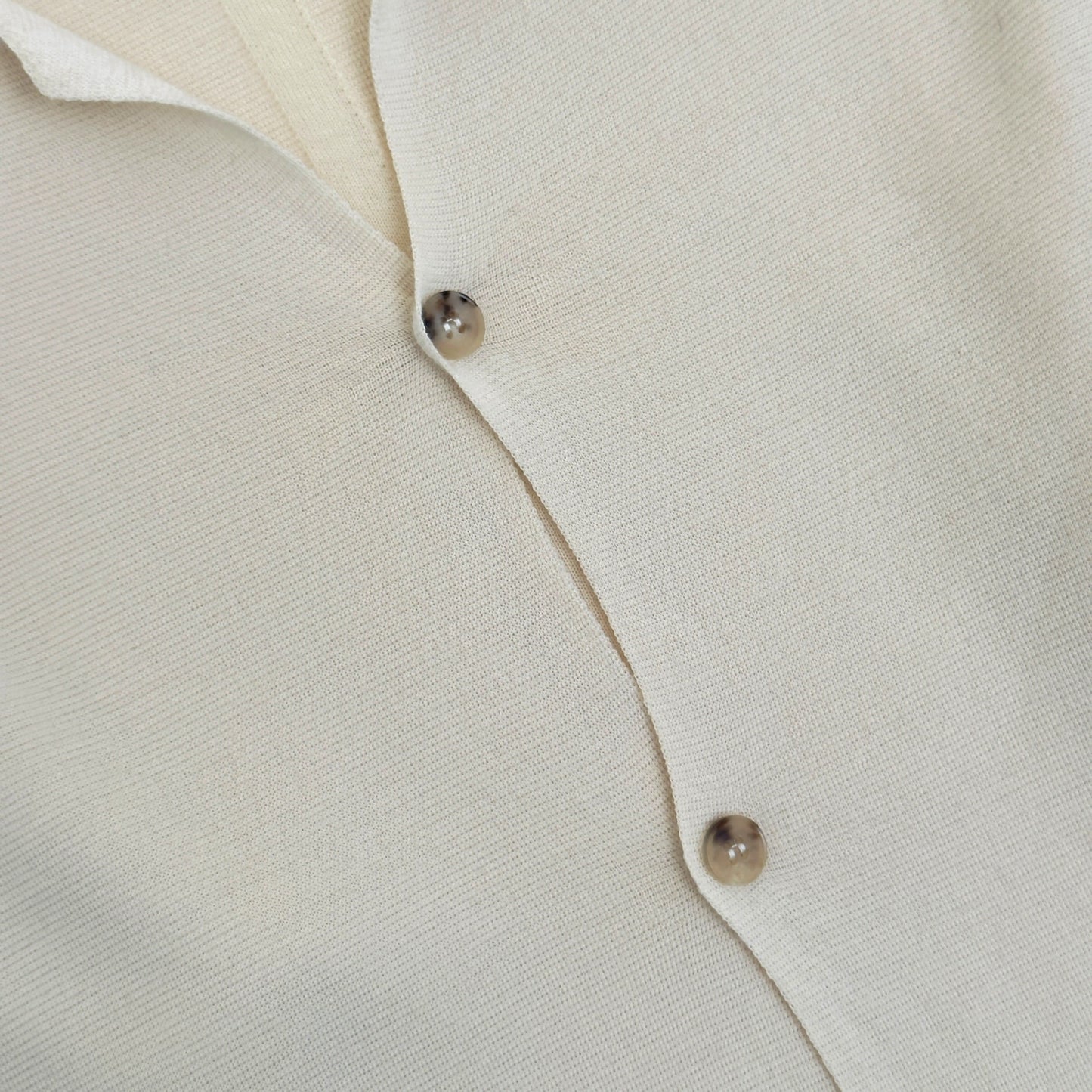 THE ROW CASHMERE OPEN COLLAR BUTTON CARDIGAN CREAM M | Medium, Cream