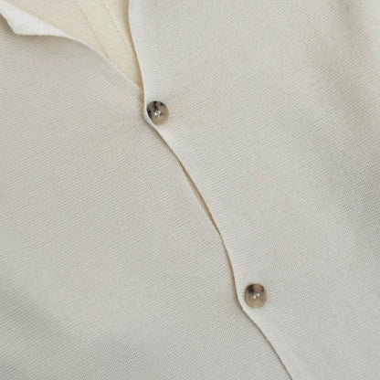 THE ROW CASHMERE OPEN COLLAR BUTTON CARDIGAN CREAM M | Medium, Cream