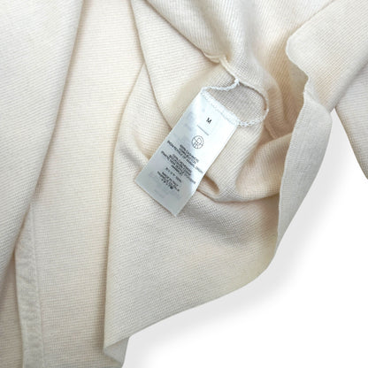 THE ROW CASHMERE OPEN COLLAR BUTTON CARDIGAN CREAM M | Medium, Cream