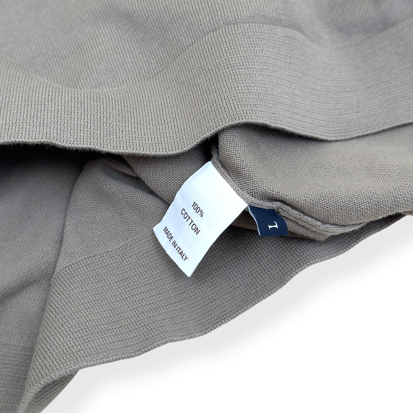 THOM SWEENEY KNITTED COTTON T-SHIRT TAUPE L | Large, Taupe