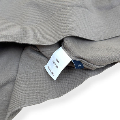 THOM SWEENEY KNITTED COTTON T-SHIRT TAUPE L | Large, Taupe