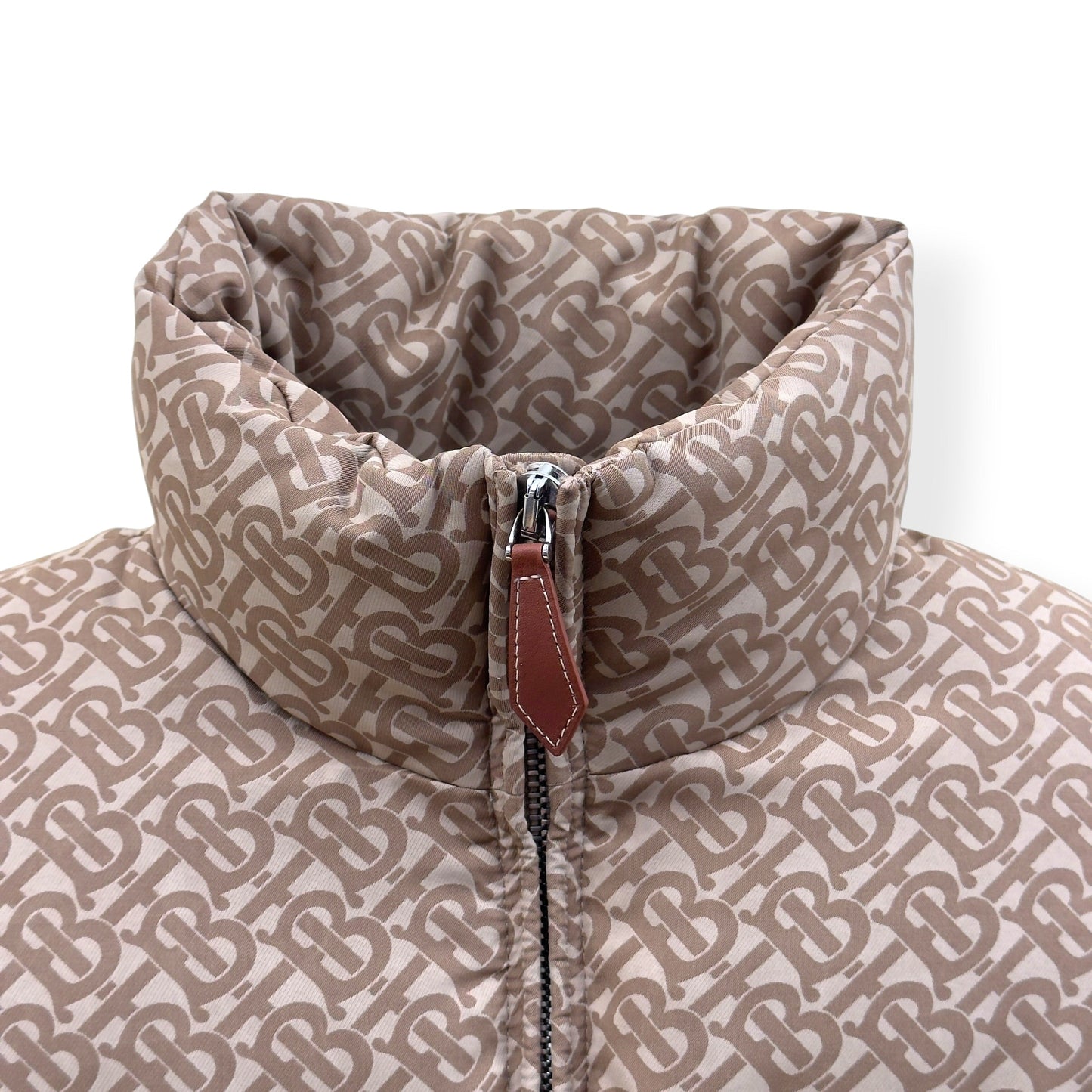 BURBERRY TB MONOGRAM DOWN PUFFER JACKET BROWN M | Medium, Brown