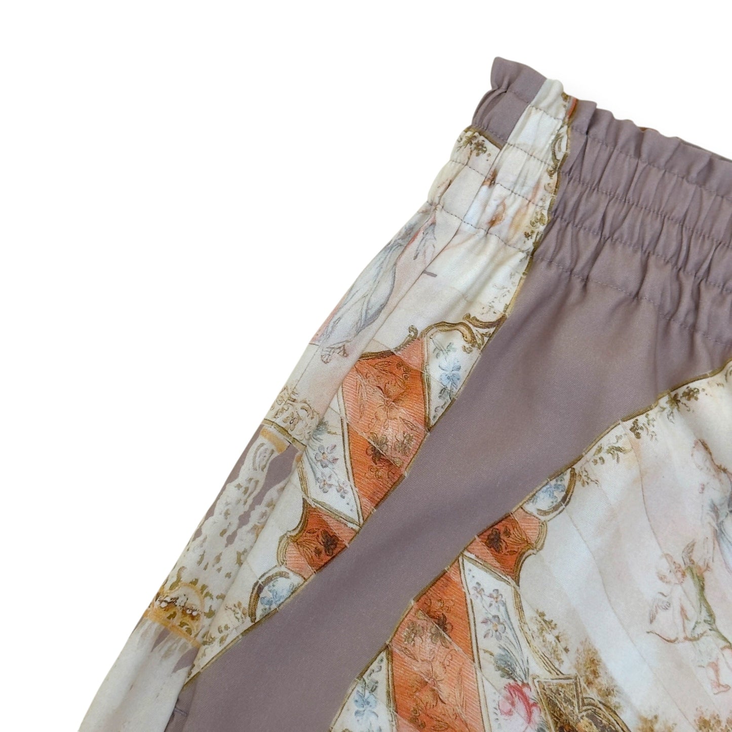 ACNE STUDIOS FAN PRINT WIDE LEG TROUSERS BEIGE SIZE 50 / L | Large, Beige