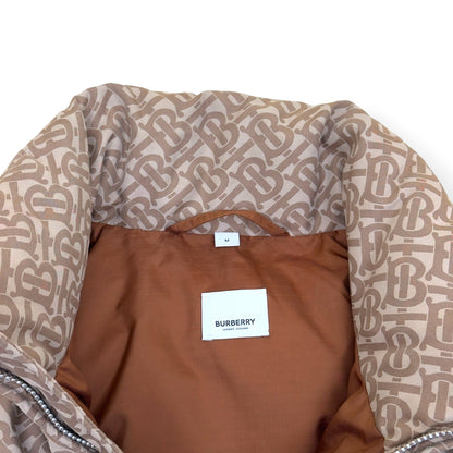 BURBERRY TB MONOGRAM DOWN PUFFER JACKET BROWN M | Medium, Brown