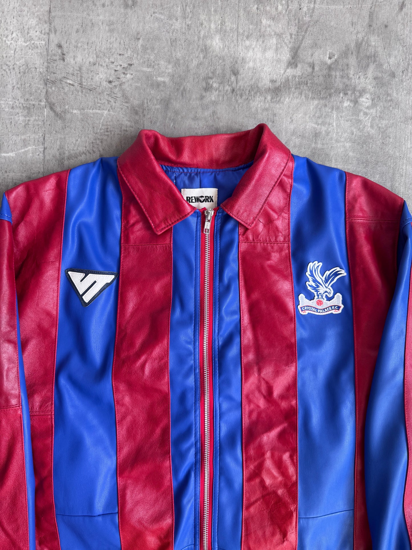 VT Rework : Crystal Palace F.C. FA Cup Champions Leather Jacket