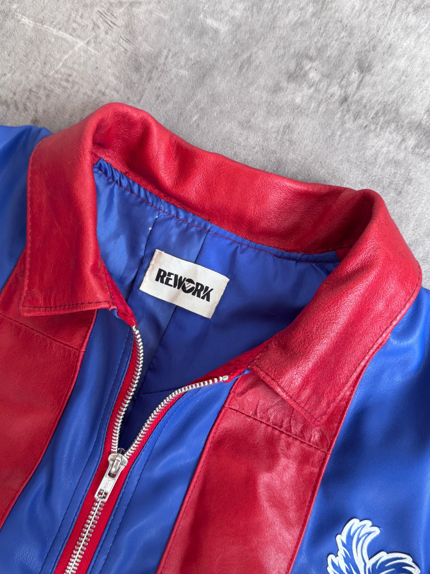 VT Rework : Crystal Palace F.C. FA Cup Champions Leather Jacket