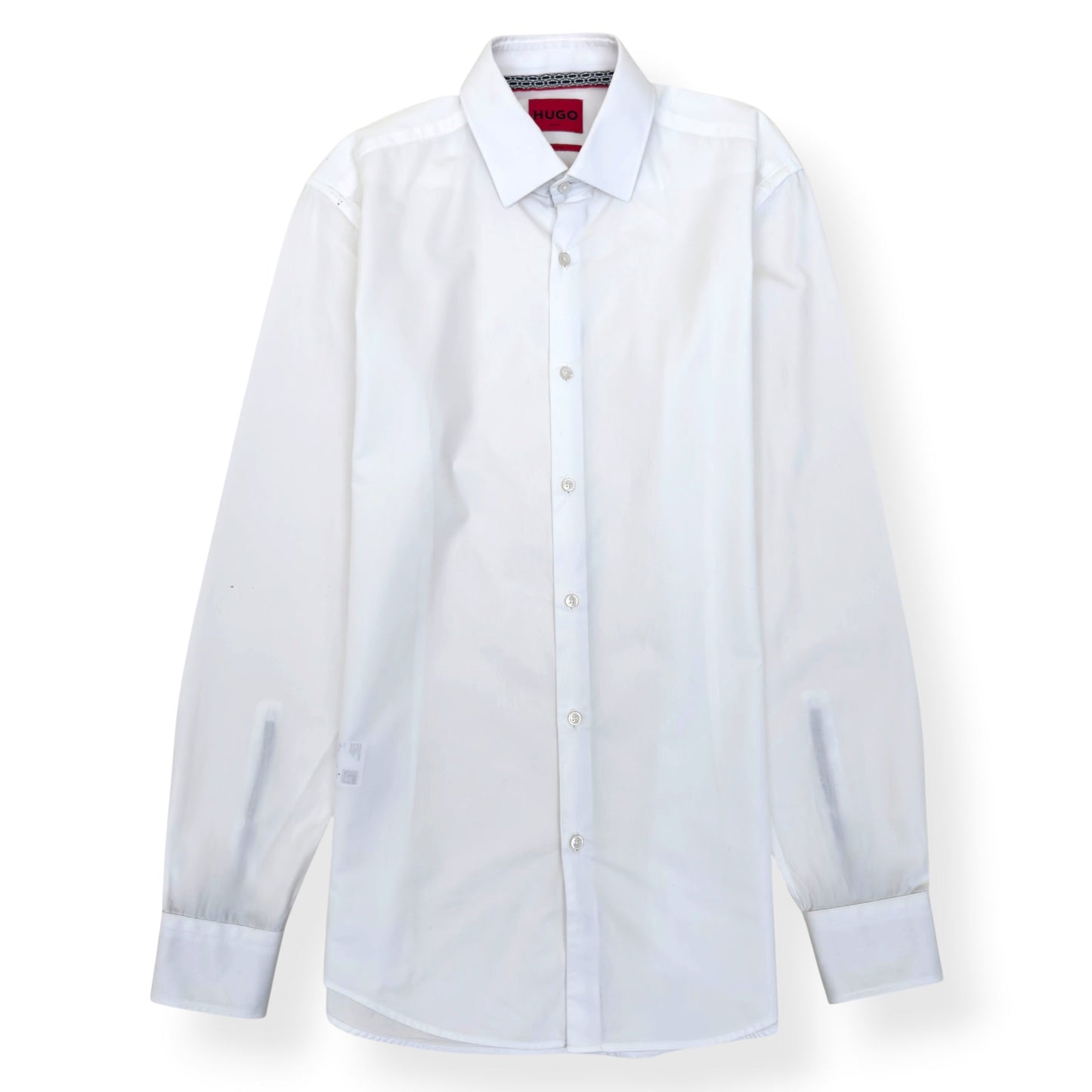 HUGO BOSS SLIM FIT COTTON SHIRT WHITE S | Small, White
