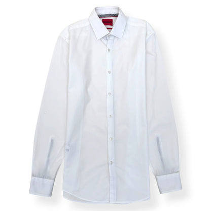 HUGO BOSS SLIM FIT COTTON SHIRT WHITE S | Small, White