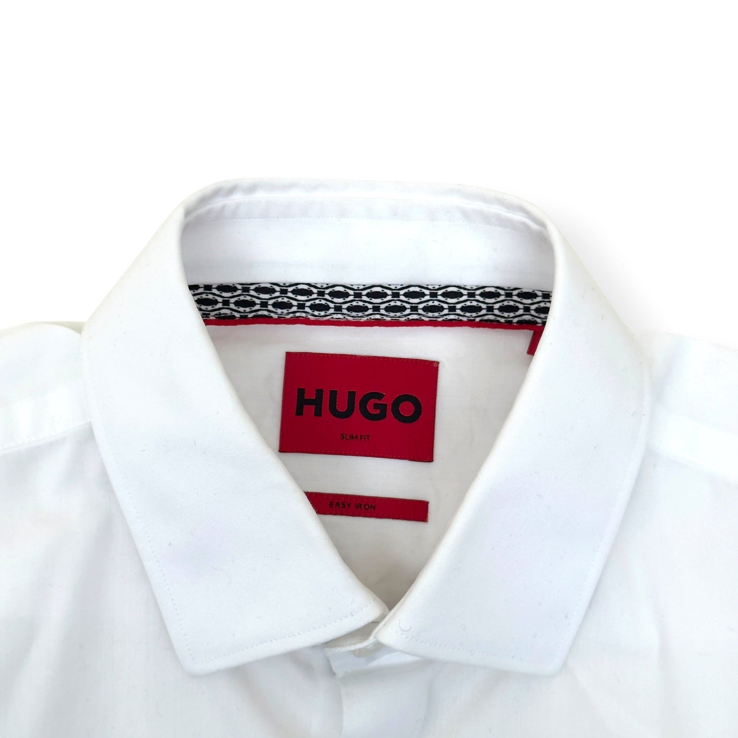 HUGO BOSS SLIM FIT COTTON SHIRT WHITE S | Small, White