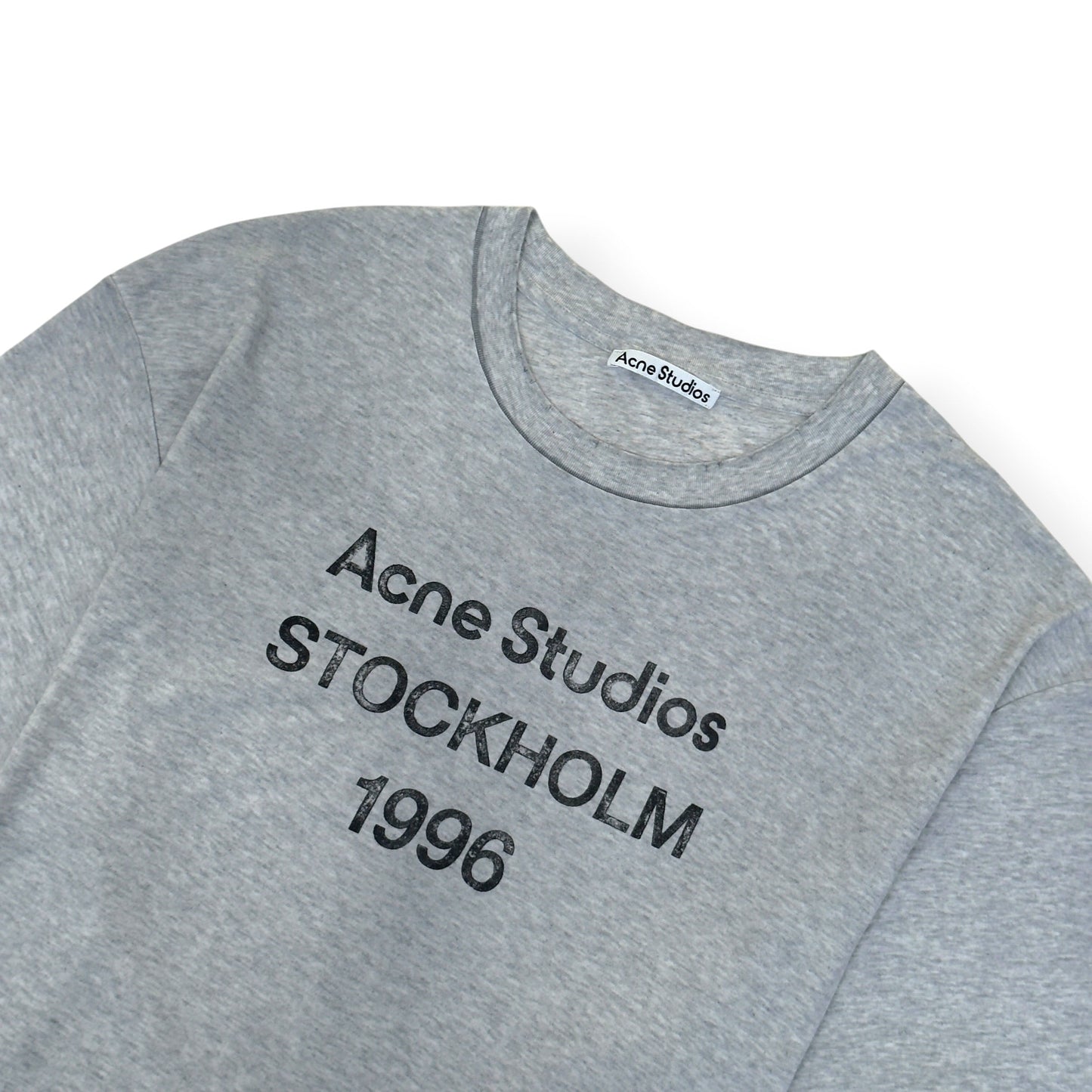 ACNE STUDIOS STOCKHOLM 1996 LOGO T-SHIRT GREY SIZE XXL | XXL, Grey