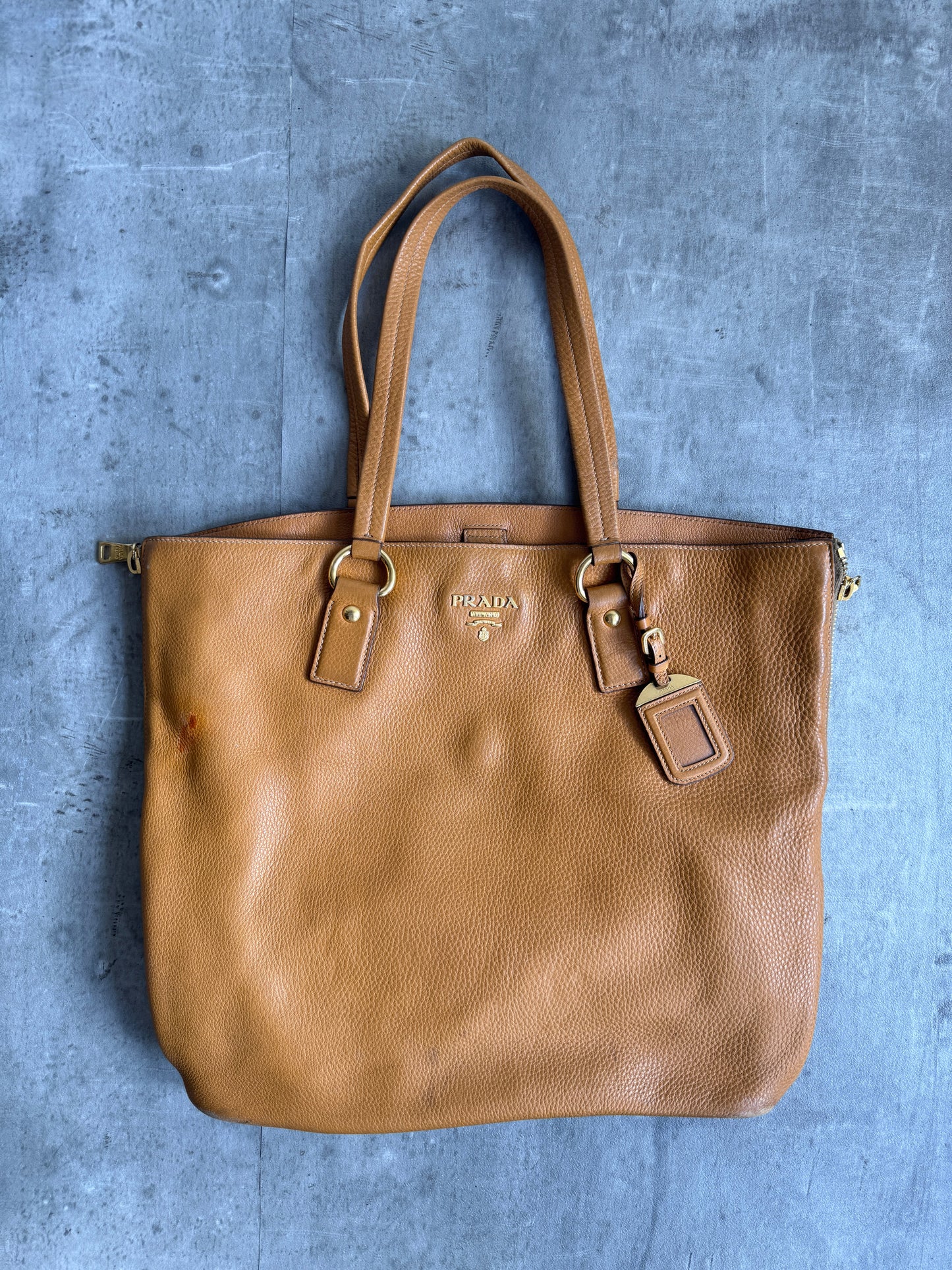 Prada Vitello Diano Leather Tote Bag