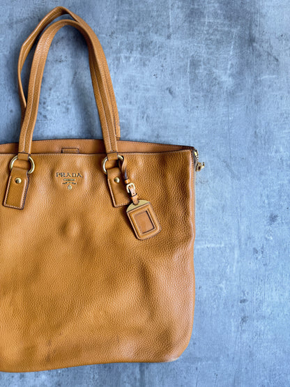 Prada Vitello Diano Leather Tote Bag