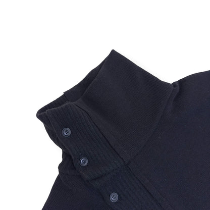 YOHJI YAMAMOTO POUR HOMME RIBBED HIGH NECK KNITTED JUMPER BLACK SIZE 3 / L | Large, Black