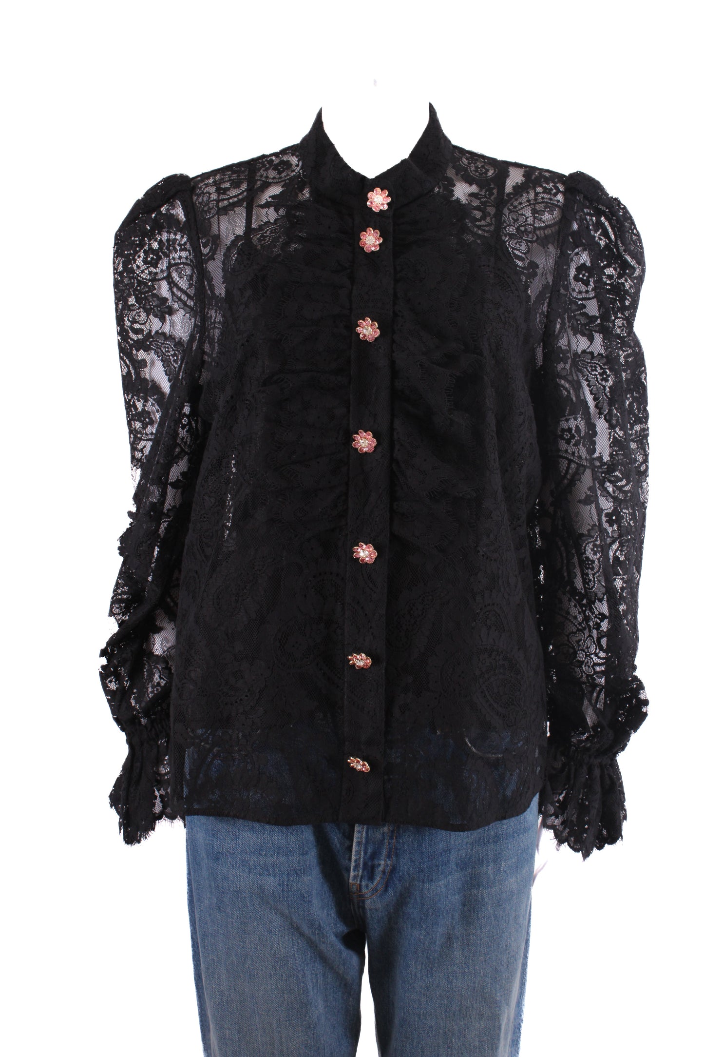 Zimmermann Lace Blouse Black 4 | O/S, Black