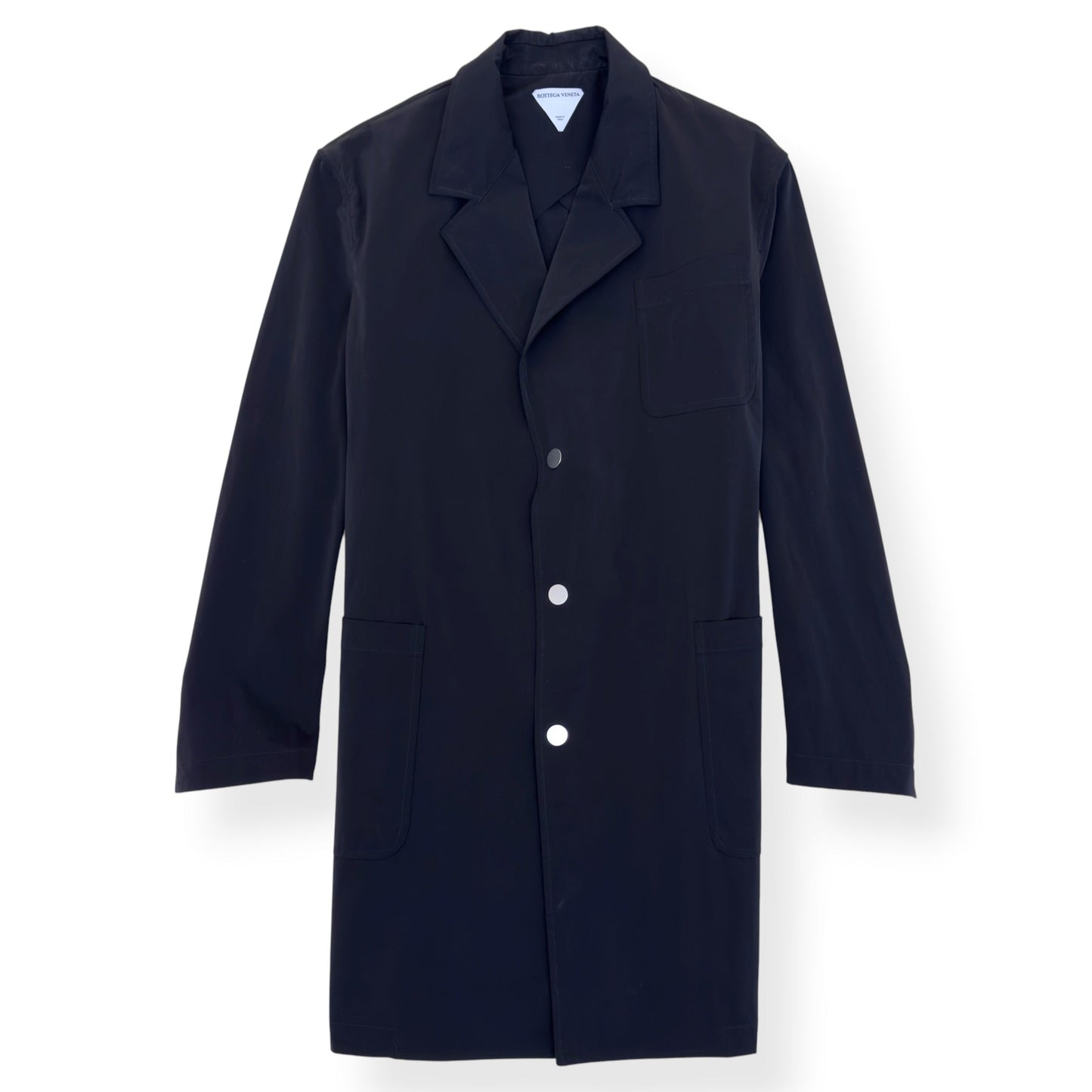 BOTTEGA VENETA LONGLINE SINGLE BREASTED COAT BLACK SIZE 54 / XXL | XXL, Black