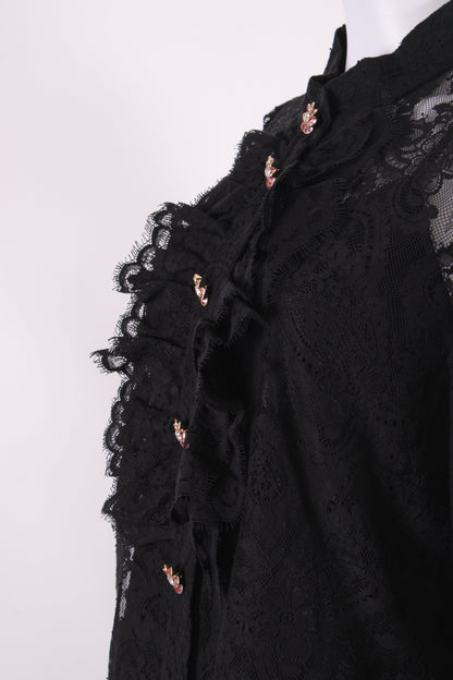 Zimmermann Lace Blouse Black 4 | O/S, Black